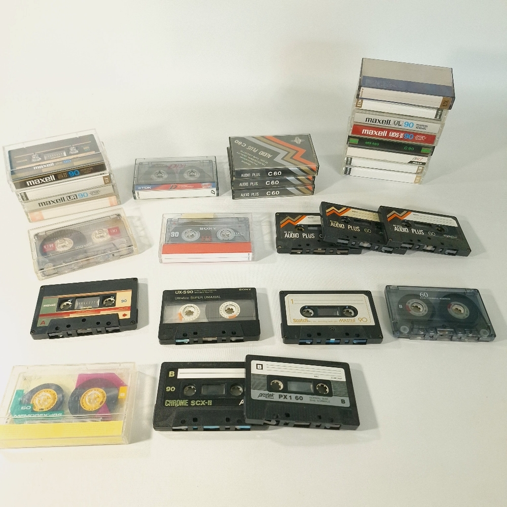 Bundle Of 20 Various Pre-recorded Re-recordable Cassette Tapes